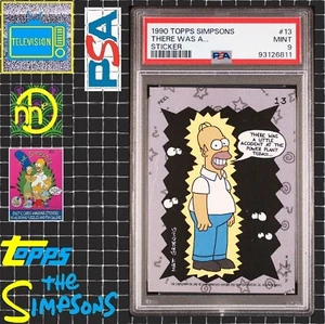 1990 Topps Simpsons Aufkleber - #13 There Was A... / Homer Simpson - PSA 9 NEUWERTIG - Bild 1 von 4