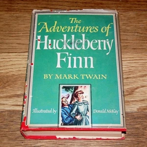 The Adventures of Huckleberry Finn,Mark Twain,1948,Dust Cover, Illustrated McKay - Picture 1 of 2