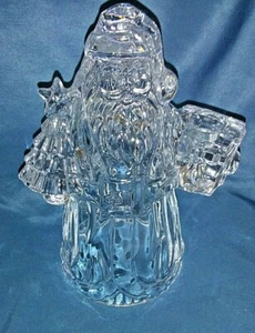 24% Bleikristall Weihnachtsmann Kerzenständer Halter Weihnachten Winter Dekor 7,5" H - Bild 1 von 9