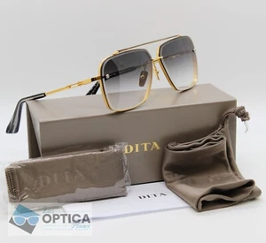 Gafas de sol DITA MACH-SIX oro amarillo titanio/gris degradado auténticas DTS 121-01 - Imagen 1 de 12