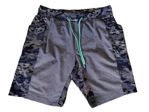 Pantalón Corto Lululemon Namaste At The Beach Para Hombre Medio Profundo Azul Marino Grande Guijarro Camuflaje. - Imagen 1 de 6