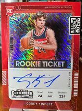 COREY KISPERT 2021-22 CONTENDERS RED SHIMMER ROOKIE ON CARD AUTO RC 1/5 1/1 SSP