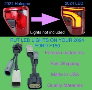 2024 Ford F150 Halogen - LED Tail Light Adapter Conversion Harness To 2024 LED - Picture 1 of 1