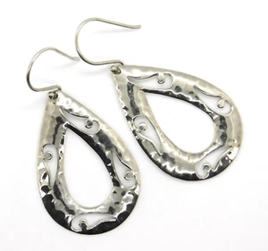 Orecchini pendenti goccia Silpada India argento sterling 925 ritagliati W1910 - Foto 1 di 6