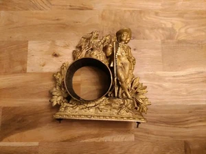 Antik Messing Guss Spelter Skulptur Uhrengehäuse 22x19,5x7,7cm 9x7,8cm Apeture - Bild 1 von 8