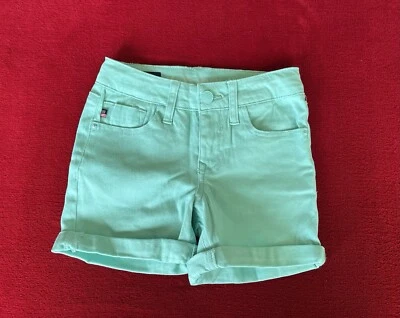Pantalones Cortos Vigoss Niña Cintura Ajustable El Chelsea Verde Denim Frente Plano Talla: 7 Foto 1 de 4