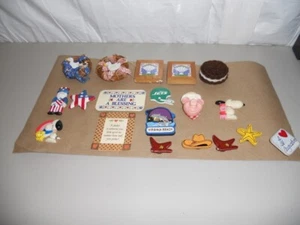 Refrigerator Magnets Lot Of 19 Misc Multiple Colors Various Sizes subjects - Picture 1 of 3