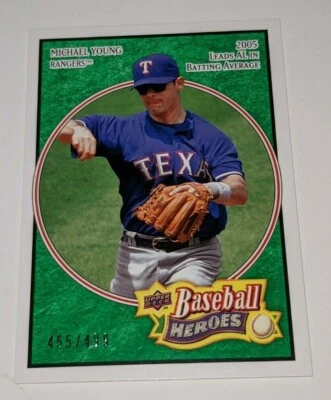 2008 Upper Deck Heroes Green Parallel # 167 MICHAEL YOUNG Rangers Card #D /499 - Image 1 of 2