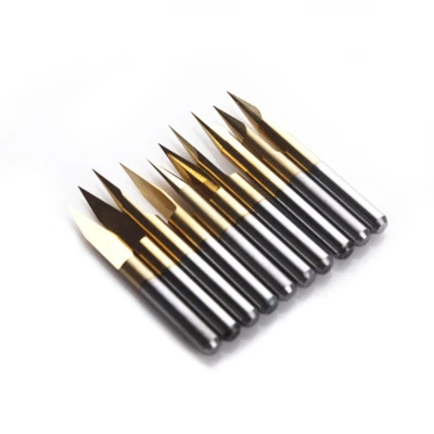 30 Degree 0.2mm Tip Titanium Coated Carbide PCB Engraving Bits CNC Router Tool - Image 1 of 3