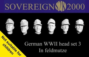 Sovereign 2000 - Deutscher Zweiter Weltkrieg Kopfset 3. In Feldmutze 1/35th - S2KF019 - Bild 1 von 2