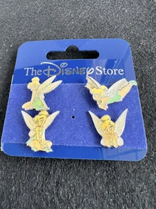 Japan Disney Store DS JDS - Tinker Bell - Peter Pan - Mini 4-Pin Set #1 HTF - Picture 1 of 4