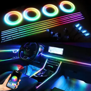 6-22in1 Full LED Bead Dream Car Interior Ambient Lighting Wireless Kit - Picture 1 of 51