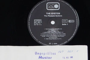 THE SYSTEM -The Pleasure Seekers- LP 1985 Metronome Archiv-Copy mint - Picture 1 of 1