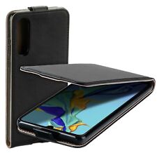 Eco Flip-Style Protect Case Tasche für Huawei P30 Schutz Hülle Etui schwarz