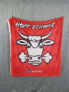 Soccer Flag - Hopp Schwiiz Switzerland Soccer - Single Sided Flag - Picture 1 of 8