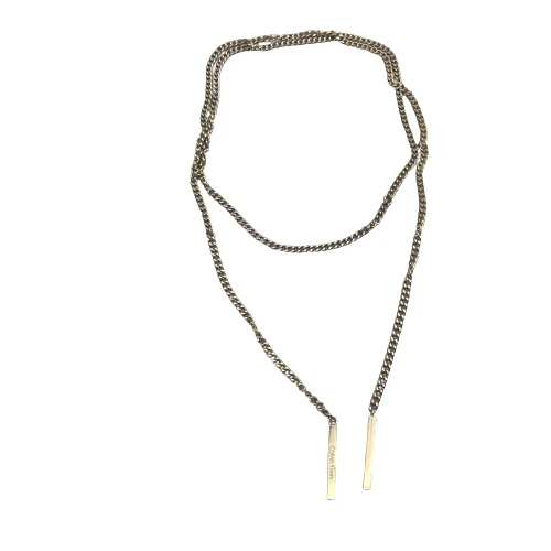 Calvin Klein бар подвеска обочины ссылка цепочка длинное ожерелье золотистый 42 дюймов - Изображение 1 из 4