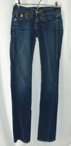 True Religion Women's Billy Blue Jeans Low Rise Super Skinny Size 24 EUC - Picture 1 of 2