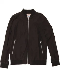 JACK & JONES Mens Bomber Jacket UK 42 XL Black DK18 - Picture 1 of 3
