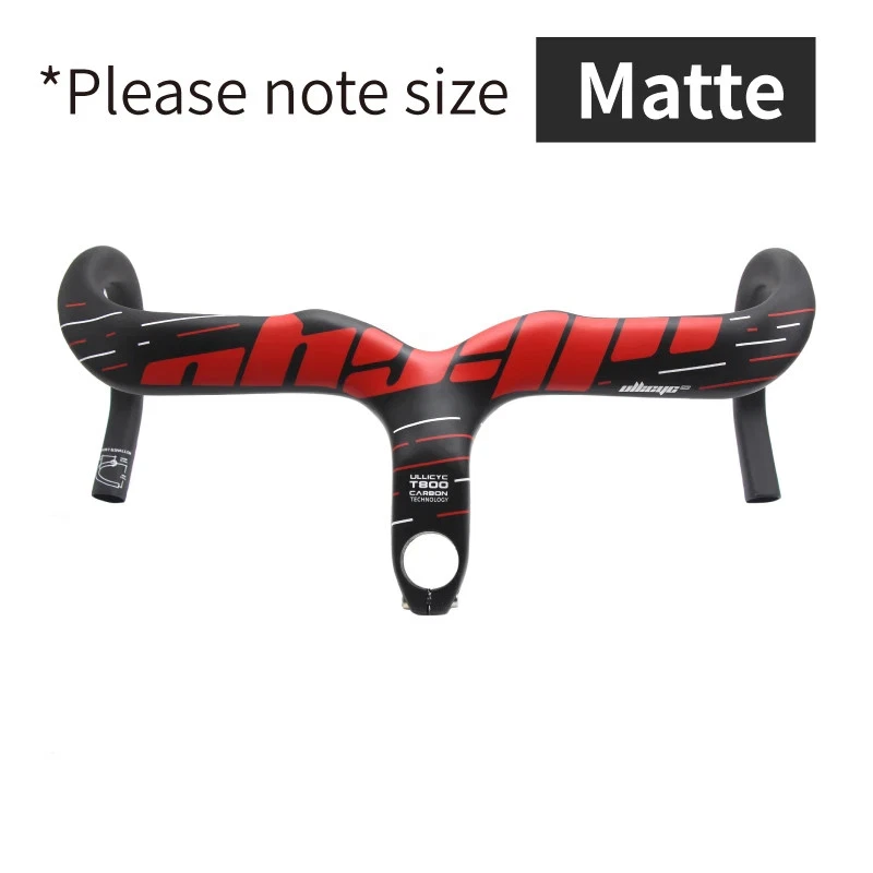 Integrated Carbon Road Bicycle Handlebar Gloss/Matte Internal Routing Superlight - Image 1 of 4