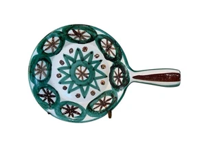 Sartén de cerámica artística de colección Robert Picault firmada por Francia Picault SFA geométrica - Imagen 1 de 3