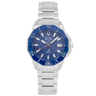 Bulova Marine Star Precisionist Sapphire Blue Dial Date Men's Watch 96B433 - Image 1 of 4