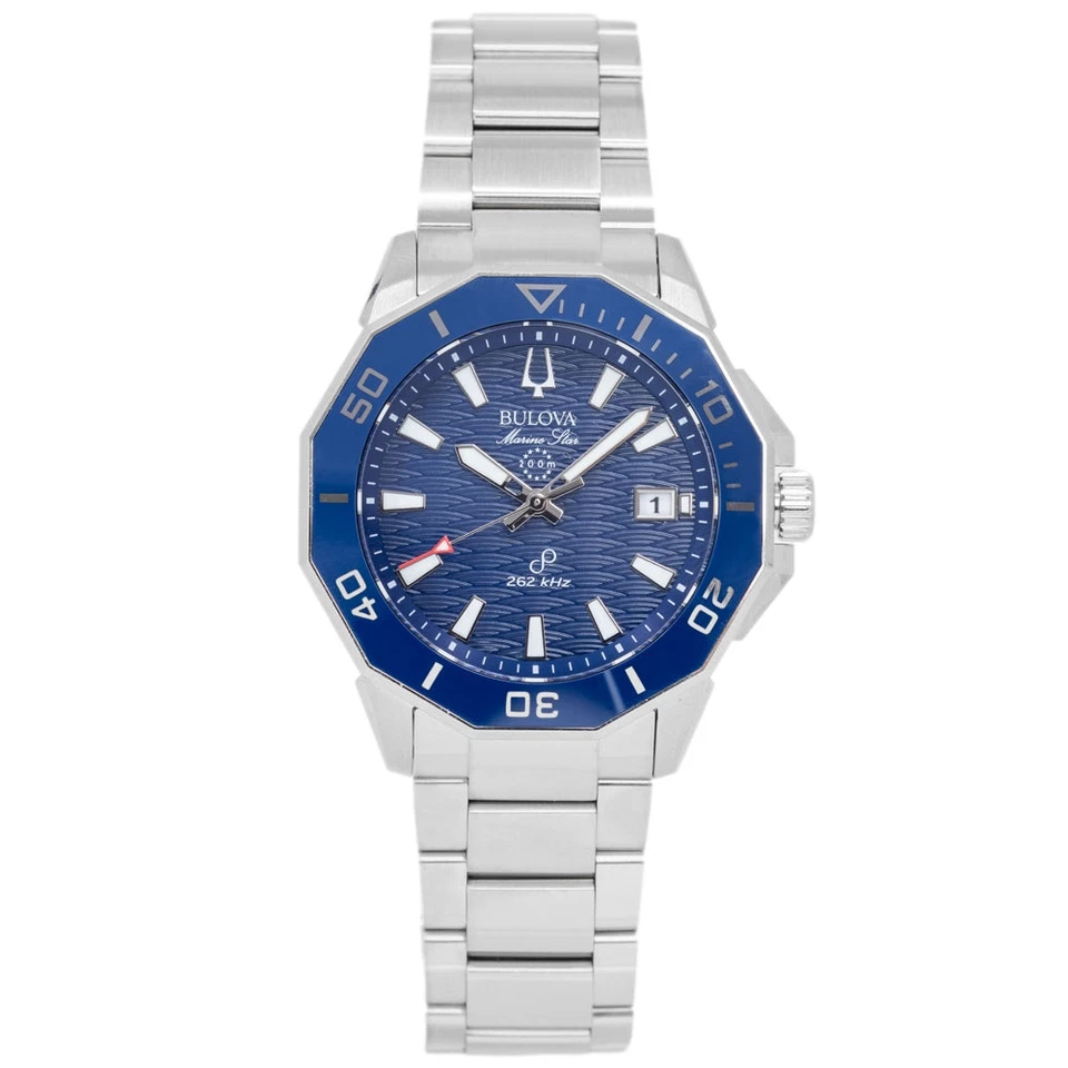 Bulova 96B433 Marine Star Sapphire Precisionist Blue Date Display Men's Watch