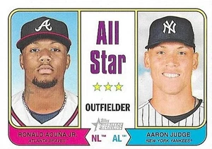 #336 Ronald Acuna Jr Aaron Judge All Star Outfielder 2023 Topps Heritage - Picture 1 of 2