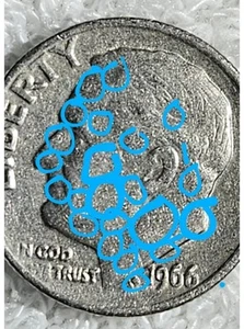 1966 No Mint Dime,letter Errors, Multiple 5s On Cheek - Picture 1 of 15