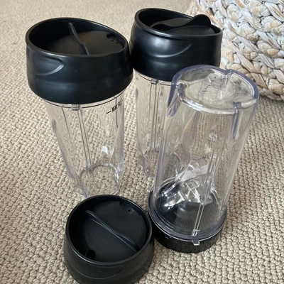 Juego de tazas Ninja Travel 16 oz tapa cuchilla BL203 30 pulsos licuadora lote accesorio Foto 1 de 4