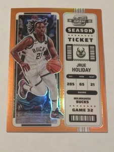 Jrue Holliday 2022-23 Optic Contenders Orange Season Ticket /49 Prizm Card #27 - Picture 1 of 3