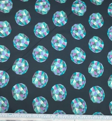 Tula Pink Fabric The Birds & The Bees Meteor Shower Aquamarine OOP Fat Quarter - Image 1 of 2