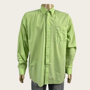 Panhandle Slim Men's XL Green Diamond Patterned Button Front LS Western Shirt - Picture 1 of 7