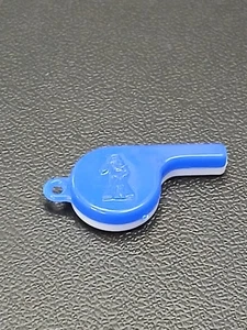Vintage Cracker Jacks Blue And White Plastic Whistle Toy - Picture 1 of 1
