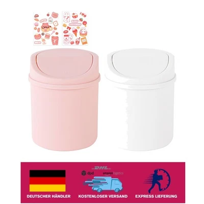 Kunststoff Tisch-Mülleimer Set für den Innenbereich – Innenliegender Deckel, 1L - Bild 1 von 2