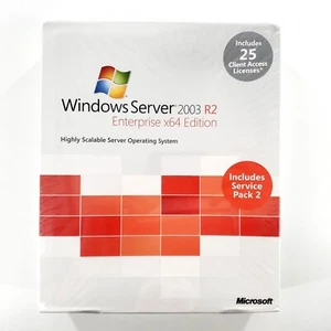 Microsoft Windows Server 2003 R2 Enterprise Edition w/ 25 CAL New Factory Sealed - Picture 1 of 15