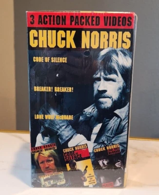 Chuck Norris New and Sealed Set of 3 VHS Action Packed Movies 1994 GoodTimes Vid - Image 1 of 4