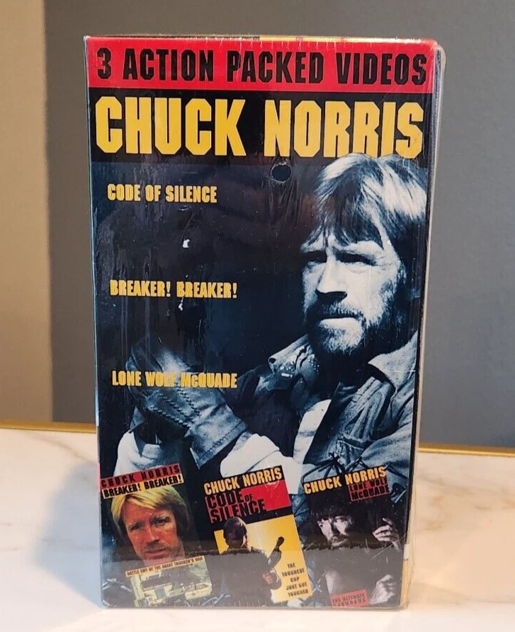 Chuck Norris New and Sealed Set of 3 VHS Action Packed Movies 1994 GoodTimes Vid - Image 1 of 4