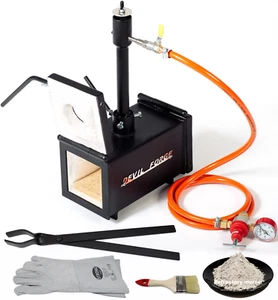 DFPROF1+2D GAS PROPANE FORGE Furnace Burner Knife Making Blacksmith Farrier - Picture 1 of 12