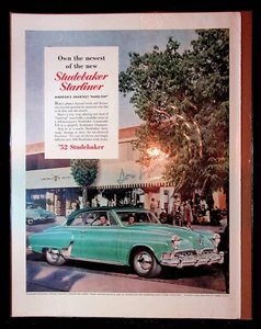 1953 Studebaker Commander V-8 Starliner Green Convertible Photo Vintage Print Ad - Picture 1 of 1