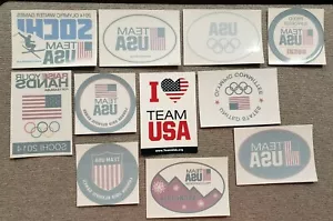 LOT of (11) TEAM USA OLYMPICS WINDOW DECALS/CLINGS ALL DIFFERENT - Picture 1 of 4