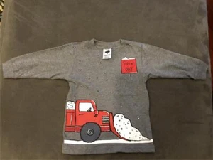 BOYS TOP Tee snowplow 24 month Mulberribush Baby toddler Snow Day Pocket L/S - Picture 1 of 3