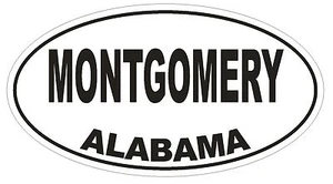Montgomery Alabama Oval Bumper Sticker or Helmet Sticker D1650 Euro Oval - Picture 1 of 1
