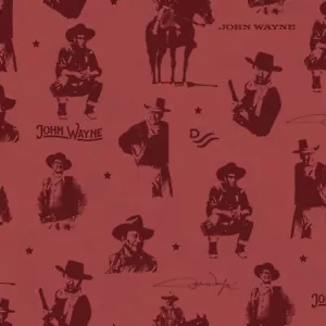 John Wayne Silhouettes Red | Half-yard | C8571-RED - Picture 1 of 3
