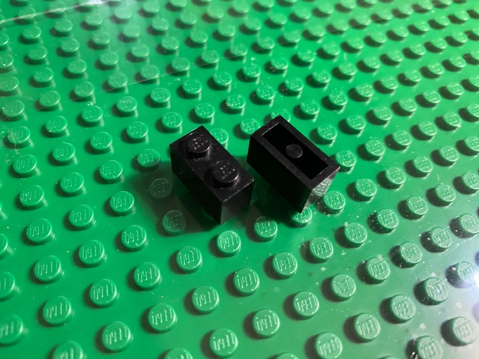 LEGO (3004) 1x2 - NERO BLACK , 10 Mattoncini Brick Basic Stein ORIGINALE - Immagine 1 di 1