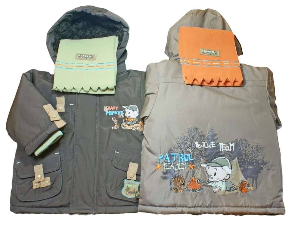 Baby Boy COAT Jacket Winter Scarf POPEYE - Image 1 of 1