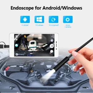 7mm 6LED Snake Endoscope Borescope Inspection Camera for USB Type C Android PC - Picture 1 of 16