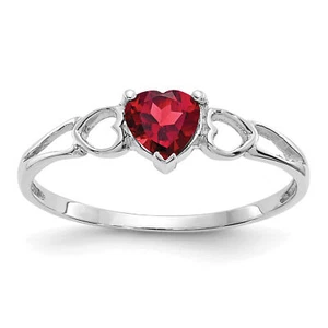 Avariah 14k White Gold Garnet Birthstone Ring - Ring Size 6.0 - Bild 1 von 4