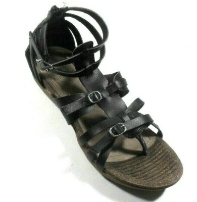 Ruff Hewn Davis Black Man Made Women's Back Zip Strappy Gladiator Sandal 7.5 M - Image 1 of 4