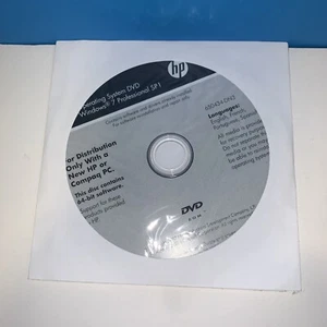 Microsoft Windows 7 Pro 64-Bit SP1 Install DVD (HP) 650434-DN3 - Picture 1 of 1