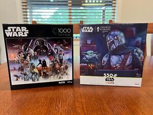Disney Star Wars Mandalorian 2 Puzzle LOT 550 and 1000 Piece - NEW!
